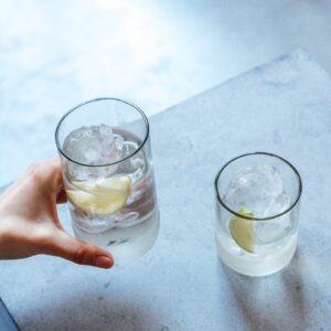 Ποτήρια Ψηλά Γυάλινα Διάφανα για Κοκτέιλ Upcycle - 6τεμ | Pandia Shop