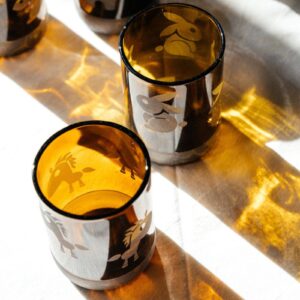 Ποτήρια Με Ζωάκια Από Ανακυκλωμένο Γυαλί - 6τεμ