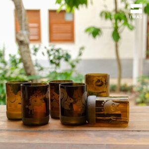 Ποτήρια Με Ζωάκια Από Ανακυκλωμένο Γυαλί - 6τεμ - Zero Waste προϊόντα