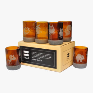 Ποτήρια Με Ζωάκια Από Ανακυκλωμένο Γυαλί - 6τεμ