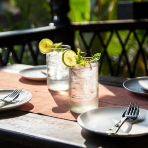 Ποτήρια Ψηλά Γυάλινα Διάφανα Νερού 'H-O-M-E' – 4τεμ | Pandia Shop