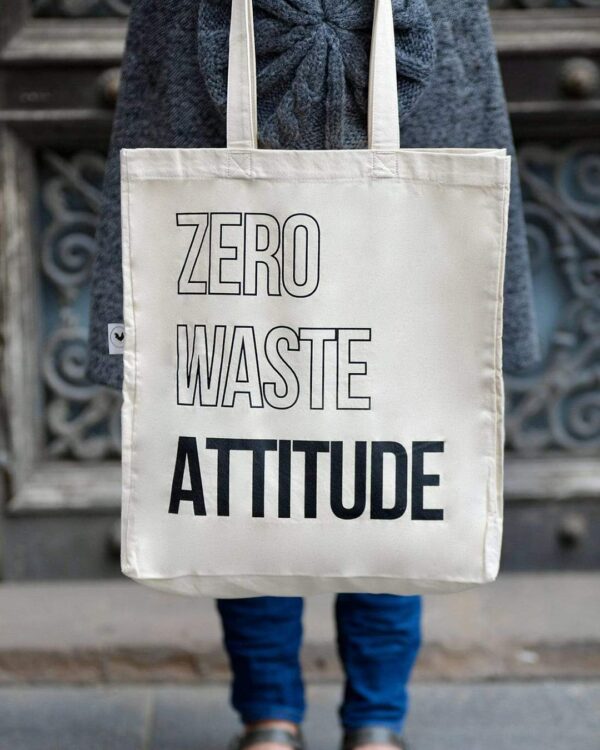 Organic Cotton Tote Bag Zero Waste Attitude