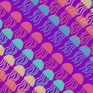 Alternative view of Ύφασμα περιτυλίγματος δώρων Furoshiki με σχέδιο 'Μέδουσες' | Xsmall