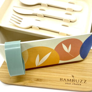Δοχείο Φαγητού XL Από Μπαμπού Με Μαχαιροπίρουνα Himalaya Φιλικό προς το περιβάλλον Χωρίς πλαστικό Βιοδιασπώμενο Zero Waste