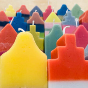 Κερί Ρουστίκ Upcycle 3τμχ πολύχρωμο ορθογώνιο zero waste χειροποίητο