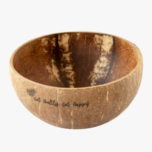 Μπολ Καρύδας Ανάγλυφο 'Eat Healthy, Eat Happy' | Large