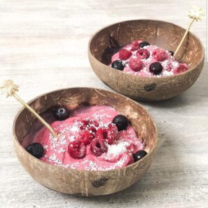 Μπολ Καρύδας Ανάγλυφο 'Eat Healthy, Eat Happy' Large - Zero Waste προϊόντα | Pandia Shop