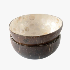 Μπολ Καρύδας Λευκό Μωσαϊκό Με Βούλες