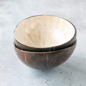 Coconut Bowl | White Mosaic