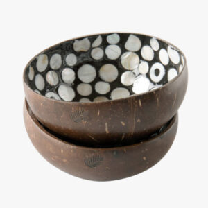 Μπολ Καρύδας Μαύρο Μωσαϊκό Με Βούλες