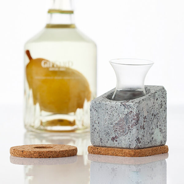 Ποτήρι Λικέρ Με Πέτρινη Παγοκύστη Και Βάση Από Φελλό White Spirits Cooler | Pandia Shop