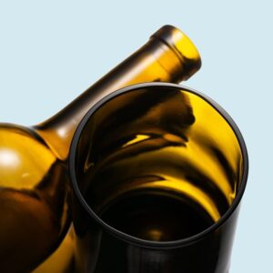 Ποτήρια Λαδί Από Ανακυκλωμένα Μπουκάλια Κρασιού – 2τεμ - Zero Waste προϊόντα