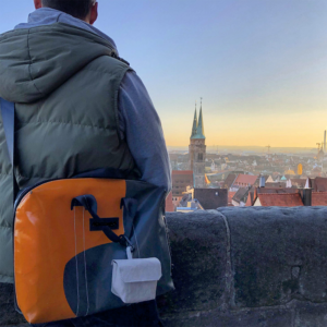 Θήκη Αναδιπλούμενου Ποτηριού Με Βέλκροου Stone - Γκρι χρώμα - Οικολογικό Δέρμα