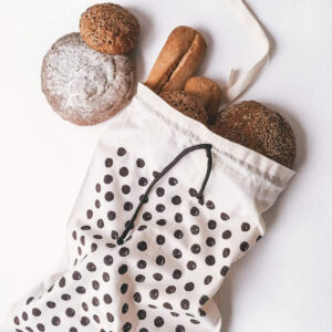 Cotton Bread Bag With Pattern - cotton bread bag - Canvas food bags