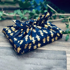 Ύφασμα Περιτυλίγματος Δώρων Furoshiki Με Σχέδιο Χρυσά Δέντρα Medium