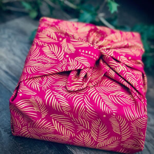 Ύφασμα Περιτυλίγματος Δώρων Furoshiki Με Σχέδιο Χρυσά φύλλα ορχιδέας Medium