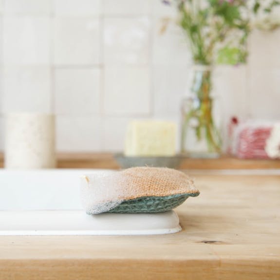 Ανθεκτικό Σφουγγάρι Βιοδιασπώμενο Από Οργανικό Βαμβάκι GOTS - zero waste προϊόντα για την κουζίνα | Pandia Shop