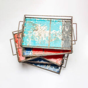 Δίσκος Από Upcycle Βαρέλια Πετρελαίου 30x20cm - zero waste προϊόντα | Pandia Shop