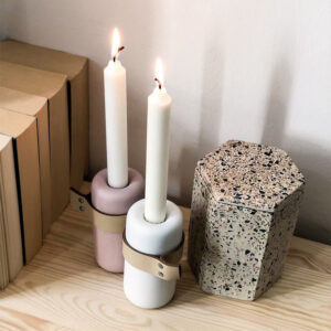 Διακοσμητικό Κουτί Εξάγωνο Skive Large - Μπεζ χρώμα με μωσαϊκό σχέδιο - Διαστάσεις 12 x 10.5 x 15.8 cm - Χειροποίητο - zero waste προϊόντα | Pandia Shop