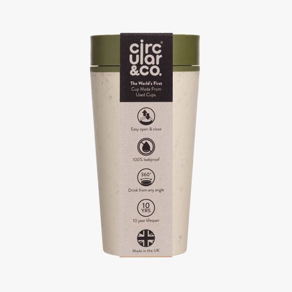 Ποτήρι Καφέ Από Ανακυκλωμένο Χαρτί Cream & Honest Green 355ml - zero waste προϊόντα