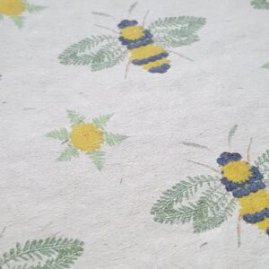 Χαρτί περιτυλίγματος δώρων με σχέδιο 'Μέλισσες' Βιοδιασπώμενο A3 - zero waste προϊόντα