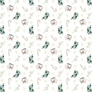 Χαρτί περιτυλίγματος δώρων με σχέδιο Χριστουγεννιάτικα ελάφια Βιοδιασπώμενο A3 - zero waste προϊόντα