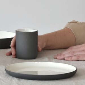 Κούπα Καφέ Κεραμική Χειροποίητη | Σκούρο γκρι 150 ml