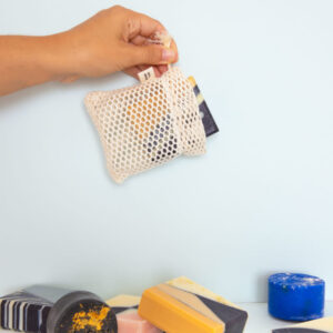 Πλεκτό Πουγκί Σαπουνιού Από Οργανικό Βαμβάκι XL | GOTS Certified